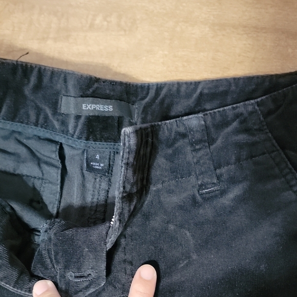 Women's Express Corduroy Pants, Black, Size 4, Pre-owned - Picture 2 of 11